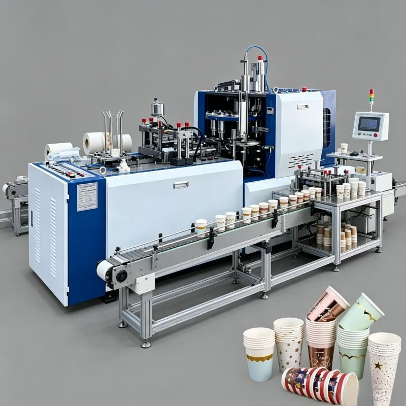 Equipment Of Coffee Machine - เครื่องผลิตแก้วกระดาษใช้แล้วทิ้งเชิงพาณิชย์ เครื่องขึ้นรูปแก้วกาแฟ สายการผลิต อุปกรณ์ปิดผนึกด้วยคลื่นเสียงความถี่สูง