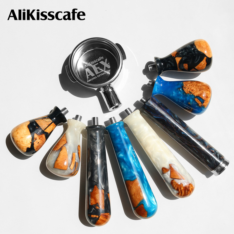 Coffee Equipment Set - ด้ามจับพอร์ตาฟิลเตอร์กาแฟ M10 ด้ามจับเรซินแบบปรับปรุงสำหรับเครื่องชงกาแฟเดลองกี เบรวิลล์ อะไหล่พอร์ตาฟิลเตอร์ อุปกรณ์เสริมสำหรับบาริสต้า