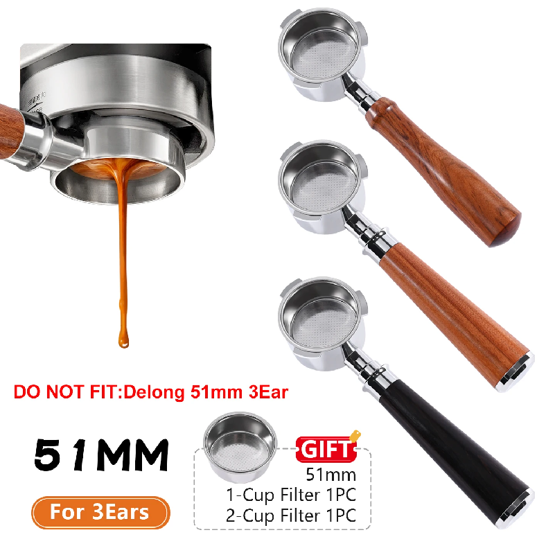Coffee Equipment Set - พอร์ทาฟิลเตอร์แบบไม่มีก้น 51 มม. สำหรับ Homix H11
