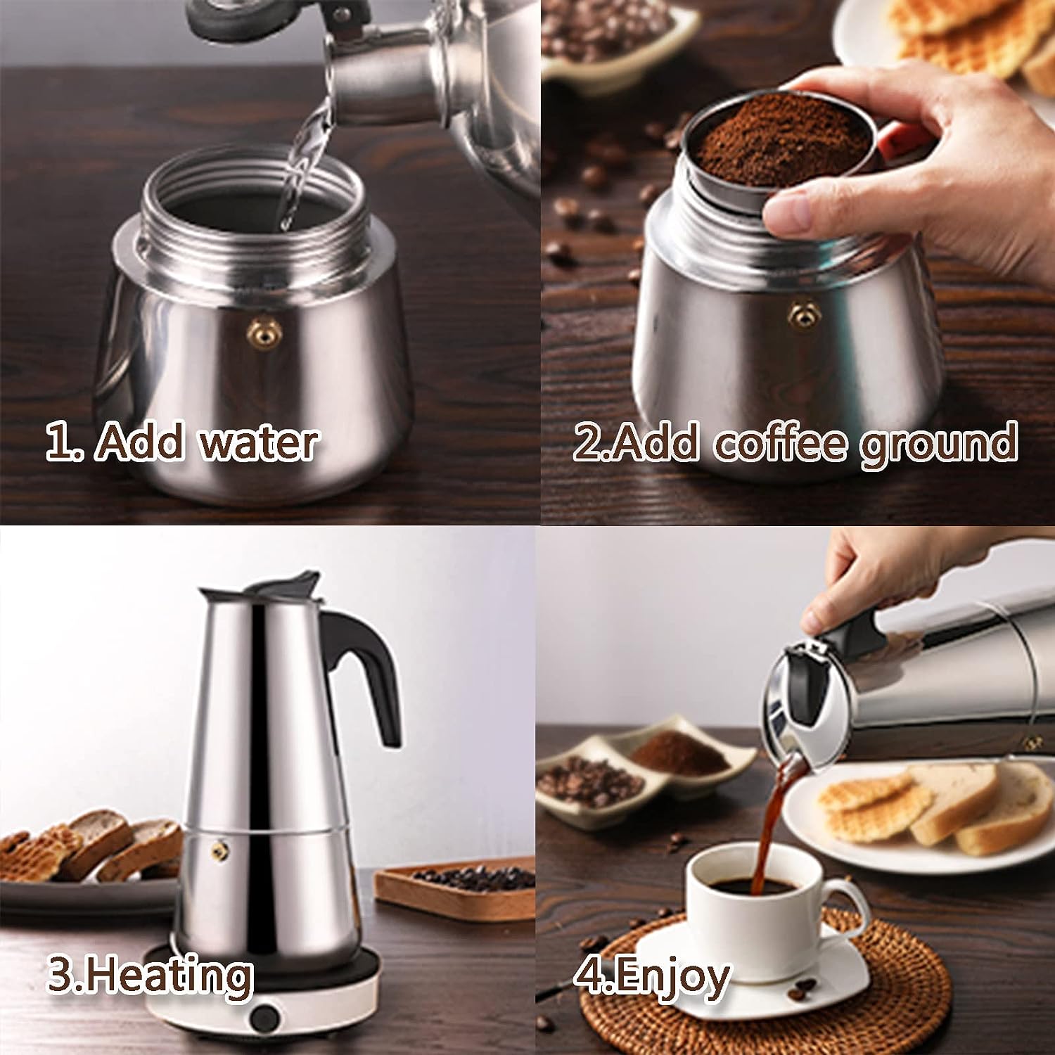 เครื่องชงกาแฟโมคา4/6/9ถ้วย, เค - Coffee Equipment Set บทวิจารณ์และราคา